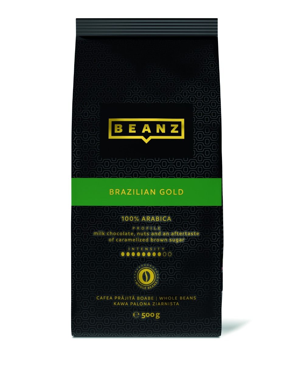 BeanZ Brazilian Gold, Cafea boabe, 500 g