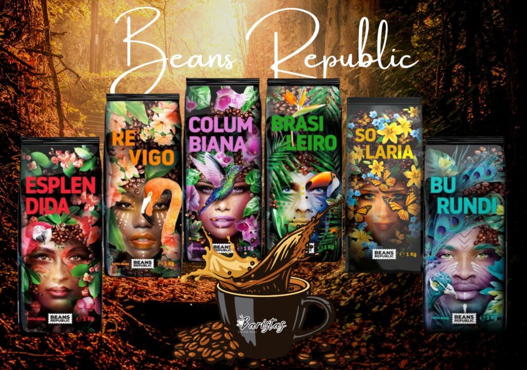 Beans Republic Brasileiro Burundi Columbiana Esplendida Revigo Solaria