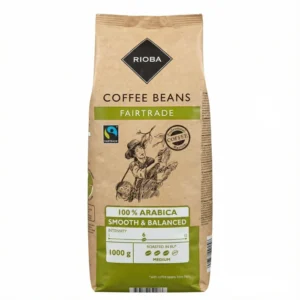 RIOBA Fair Trade 100% Arabica, Cafea boabe, 1 kg