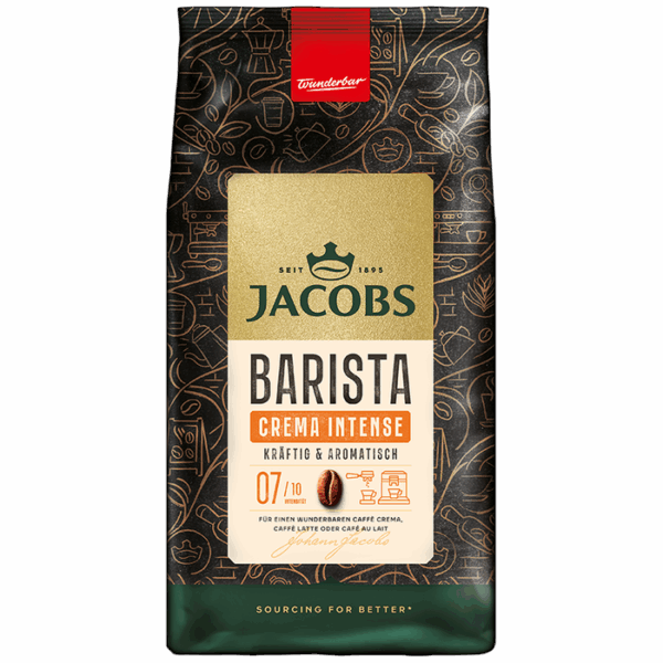 Jacobs Barista Crema Intense, Cafea boabe, 1 kg
