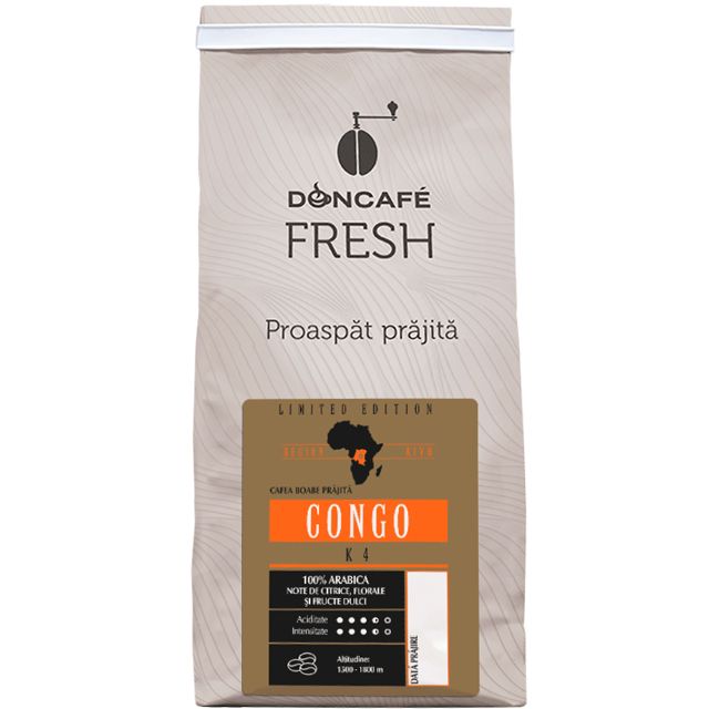 Doncafe Fresh Congo K4, Cafea boabe, 250 gr