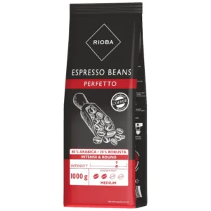 Rioba Espresso Perfetto, 80% Arabica - 20% Robusta, Cafea boabe, 1 kg