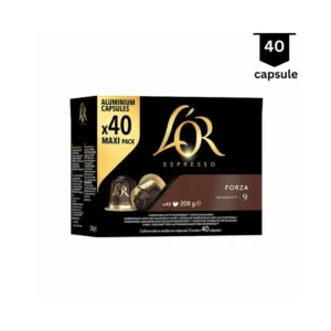L`Or Espresso Forza, compatibile Nespresso, Cafea capsule, 40 buc