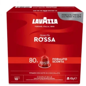 Lavazza Qualita Rossa, compatibile Nespresso, Cafea capsule, aluminiu, 80 buc