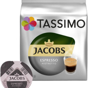 Tassimo Jacobs Espresso Ristretto, 16 capsule cafea